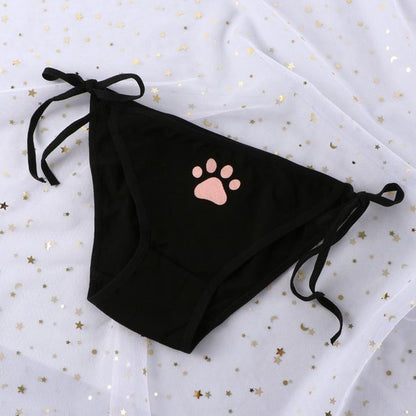 Bandage Lolita Panties Low Waist Lingerie Cute Claw Women's Briefs Low Waist Animation Underwear