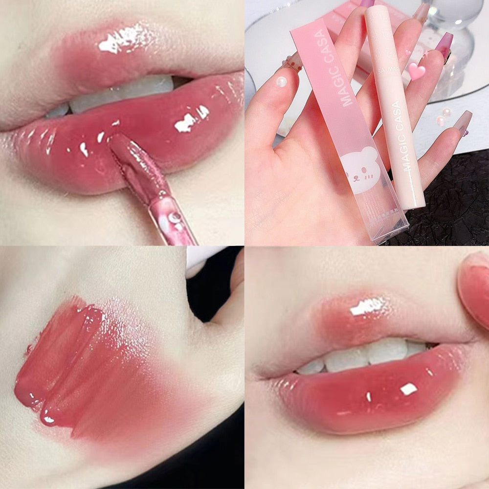 Mirror Water Lip Gloss Lasting Moisturizing Liquid Lipstick Waterproof Non-stick Cup Lip Tint Lip Glaze Korean Makeup Cosmetics