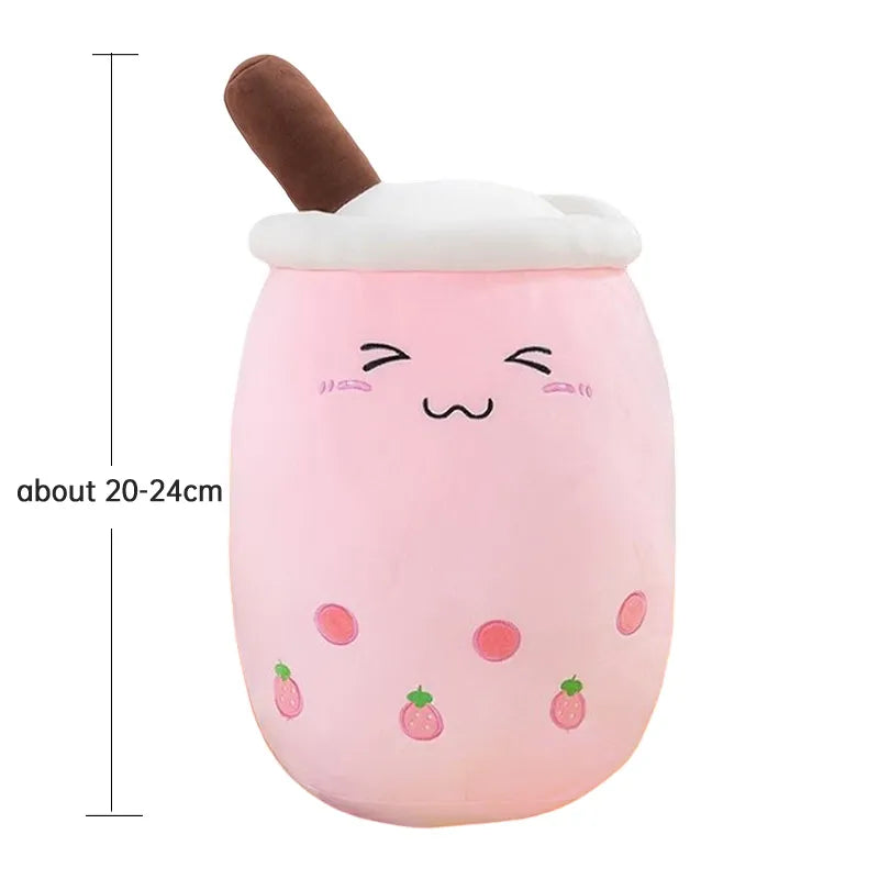 Bubble Tea Cup Plush Toys Kawaii Fruit Milk Design Kids Stuffed Doll Soft Pillow Cushion Birthday Gift for Girl Friend