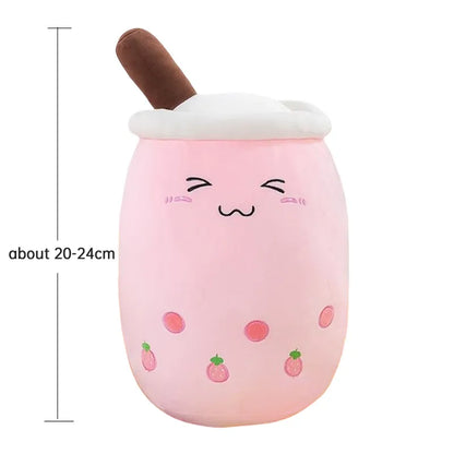 Bubble Tea Cup Plush Toys Kawaii Fruit Milk Design Kids Stuffed Doll Soft Pillow Cushion Birthday Gift for Girl Friend