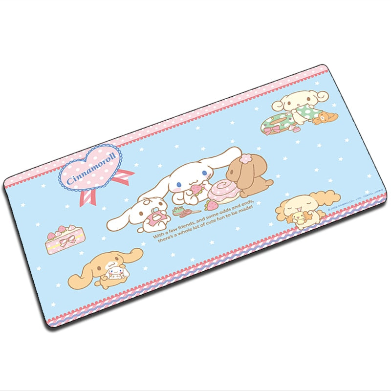 Mouse Pad Gaming Cinnamorol Deskmat Cute 900x400 Kawaii Computer Accessories Desk Mat Pads Gamer Large Carpet Mousepad Game Mats