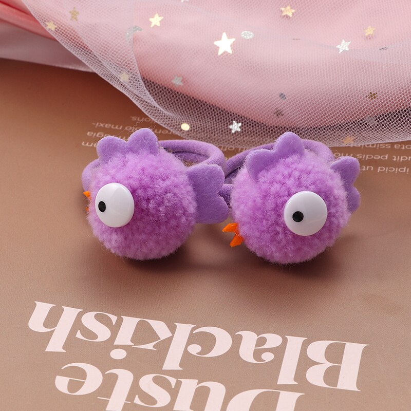 2Pcs New Cartoon Animals Hair bands Girls Nylon Elastic Rubber Band Hair Ring Headbands Cute Kids Headwear Hair accessories Gift