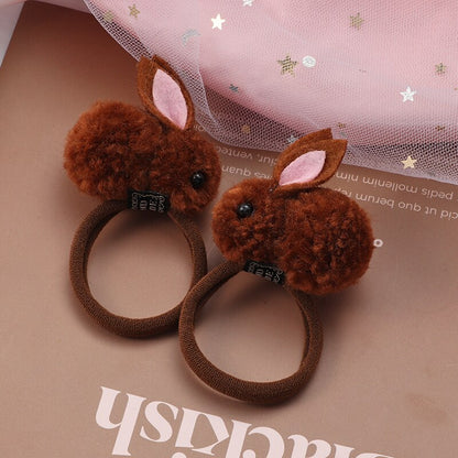 2Pcs New Cartoon Animals Hair bands Girls Nylon Elastic Rubber Band Hair Ring Headbands Cute Kids Headwear Hair accessories Gift