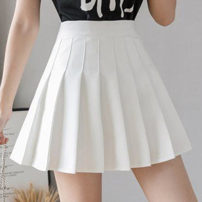 Spring Summer Korean Skirt Shorts Women High Waist Mini Skirt School Short Pleated Kawaii Japanese Pink Skirt Female