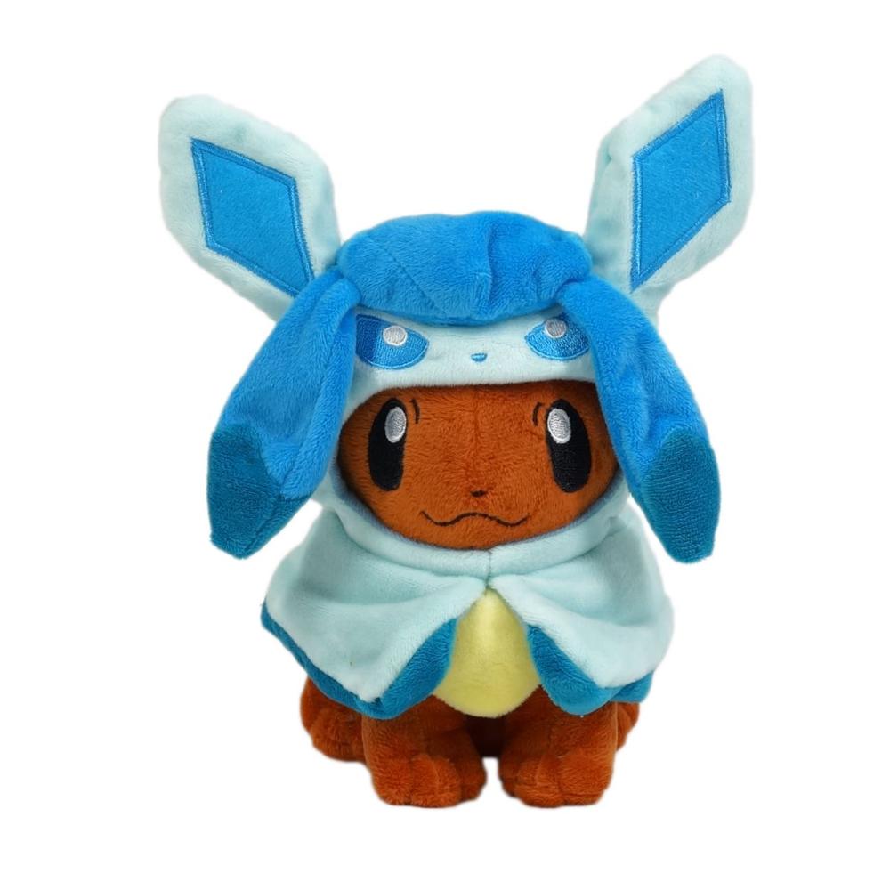 Eevee Plush Toy 7 Styles Pokemon 8" Poncho Wearing Umbreon Espeon Jolteon Vaporeon Sylveon Flareon Dress-Up Eeveelutions Plushie Doll Stuffed Animal Toys