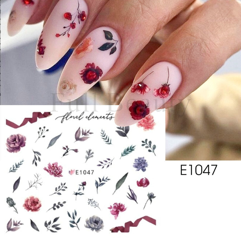 3D Valentine Sticker for Nails Cute Cartoon Lover Sliders for Nail Gang Girl DIY Design Decals Manicure Nail Art Decor GLF106