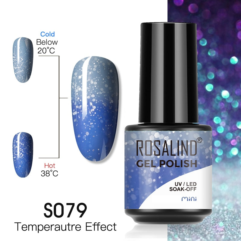 ROSALIND 7ML Gel Polish Glitter Nail Polish All For Nails Manicure Nails Art Base Top Coat UV Semi Permanent Gel Varnishes