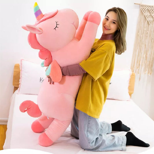 Kawaii Unicorn Plush Toys Soft Stuffed Doll Animal Horse Baby Appease Sleeping Pillow For Girls Birthday Gift Kids Toy