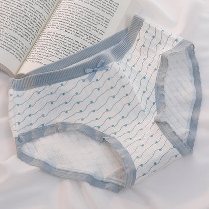 PCS / Set M-XL Cotton Panties Women's Underwear Panty Plus Size Fashion Floral Briefs Girls Mid Waist Shorts Female Lingerie