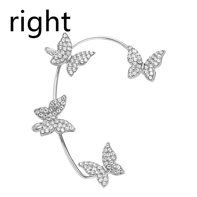 1 Pc Chic Elf Ear Cuff Maple Leaf Hollowed Zircon Leaf Cosplay Fairy Earring Clips for Women Girls Wedding Ear Cuff Jewelry