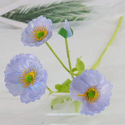 Artificial Flowers Poppy Silk Flowers Long Stem Housewarming  Garden Table Wedding DIY Party Wedding Bridal Bouquet Decoration