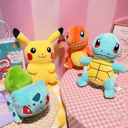 Pokemon Pikachu Plush Doll Toy Anime Kawaii Squirtle Charmander Bulbasaur Stuffed Toys Cartoon Children Birthday Christmas Gift