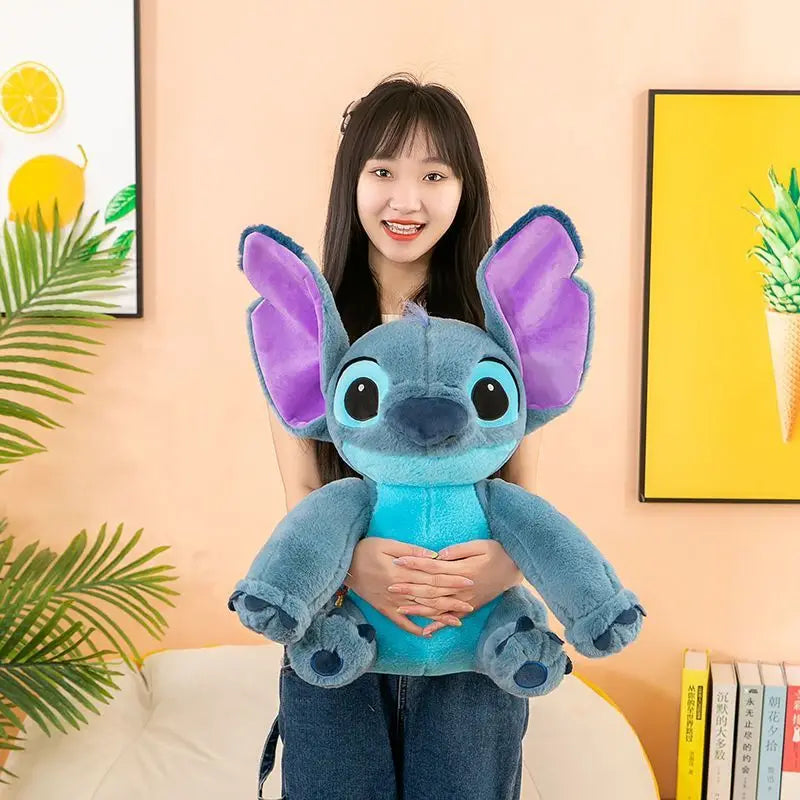 Disney Giant Size Lilo&Stitch Plush Stuffed Doll Cartoon Kawaii Animal Couple Sleeping Pillow Softmaterial Toy For Children Gift