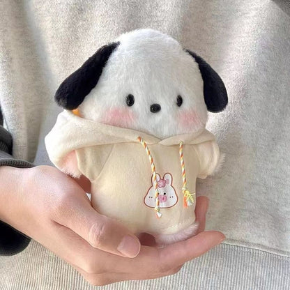 Sanrio Badtz Maru Plush Penguin Kuromi Cinnamoroll Dress-Up Cat Doll Keychain My Melody Anime Cartoon Backpack Cute Pendant Children Toys