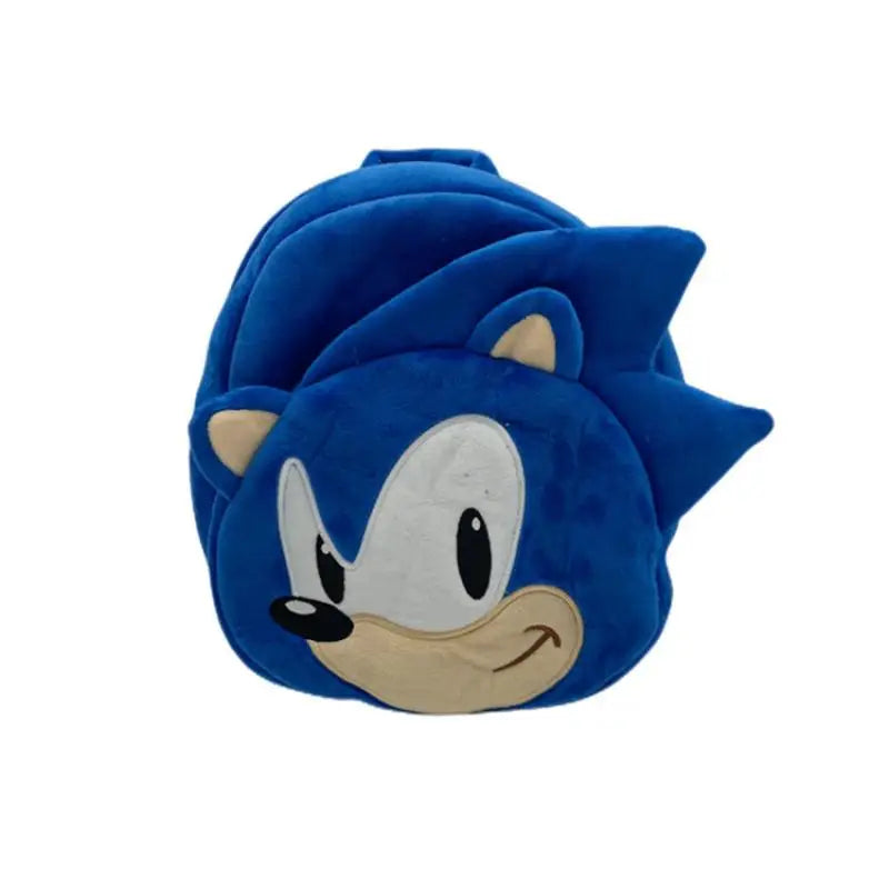 Sonic Plush Backpack 25cm Hot Sale Hedgehog Backpack Video Game Kindergarten Children Plushie Bag Soft Kids Schoolbag