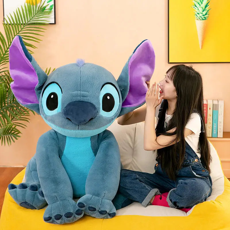 Disney Giant Size Lilo&Stitch Plush Stuffed Doll Cartoon Kawaii Animal Couple Sleeping Pillow Softmaterial Toy For Children Gift