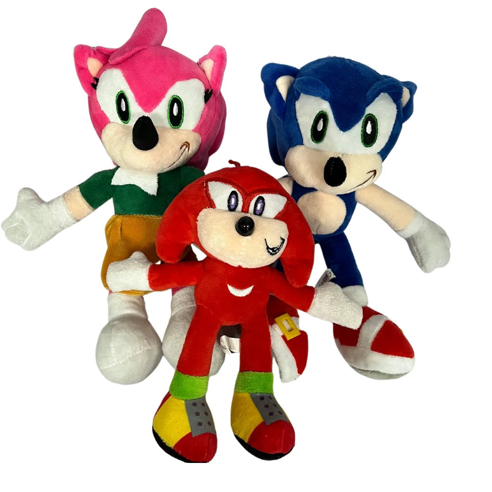 Sonic Plush Toys Tails Stuffed Animals Silver the Hedgehog Plushies Amy Rose Knuckles Soft Doll Video Game Christmas Children's Birthday Gifts