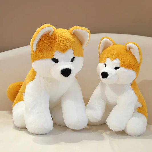 35/45cm Realistic Akita Dog Plush Toy Stuffed Lifelike Shiba Inu Dog Soft Pillow Pet Dolls Kids Boys Girls Birthday Gift Decor