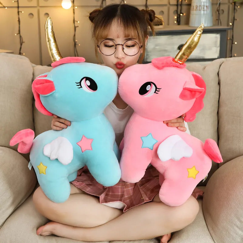 20cm Cute Soft Unicorn Plush Toy Kids Sleeping Pillow Pony Soft Doll Animal Stuffed Plush Toy Birthday Gifts for Girls Children