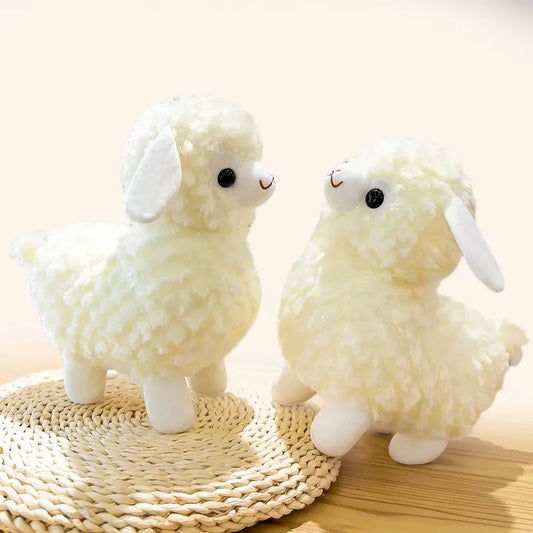 Plush Toy White Sheep Lamb Cute Kawaii Animal Dolls Girl Stuffed Soft Doll Cushion Sofa Pillow Gifts Christmas Birthday Gift