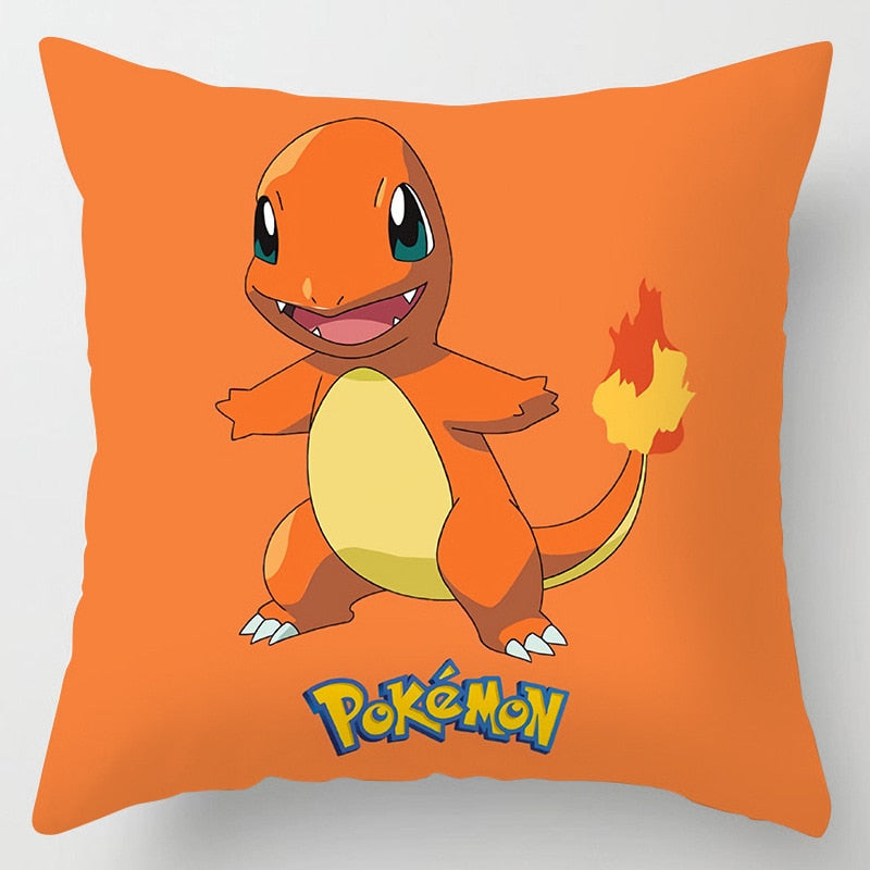 45x45cm Pokemon Cushion Cover Pikachu Meowth Poke Ball Charmander Kawaii Anime Pillowcase Anime Figure Decor Sofa Pillow Cover