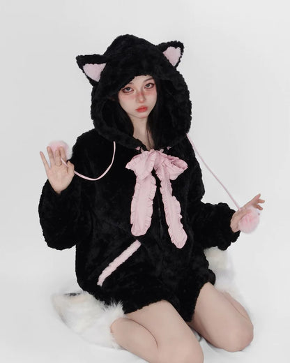 Adorable & Cozy Neko Kitten Hoodie Women's Winter Fashion Must-Have