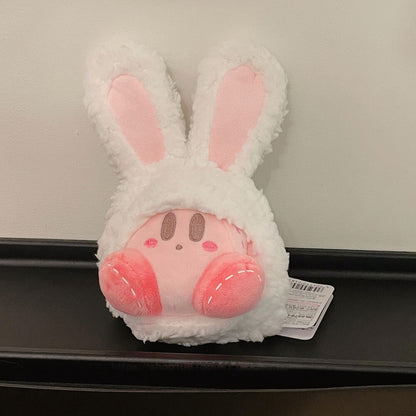 Kirby Plush Toy Cute Waddle Dee Bunny Rabbit Hat Soft Doll Key-chain 8cm Video Game Bag Pendant Decoration Children Kids Birthday Gift