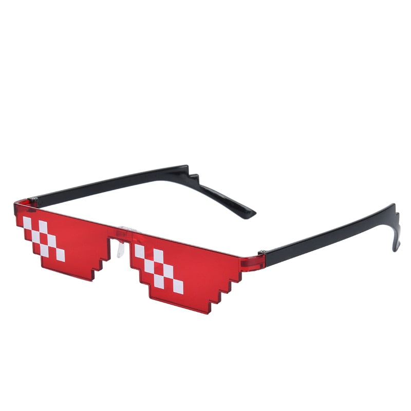 Free shipping sunglasses forced two dimensional animation bungee funny pixel code decorative glasses