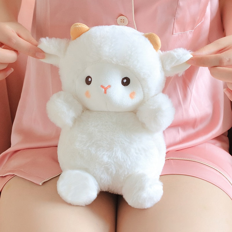 Fluffy Hair Super Soft Elephant Lamb Cuddly Plushies Doll Stuffed Animals Long Plush Bib Brown Bear Chick Baby Appease Doll toys