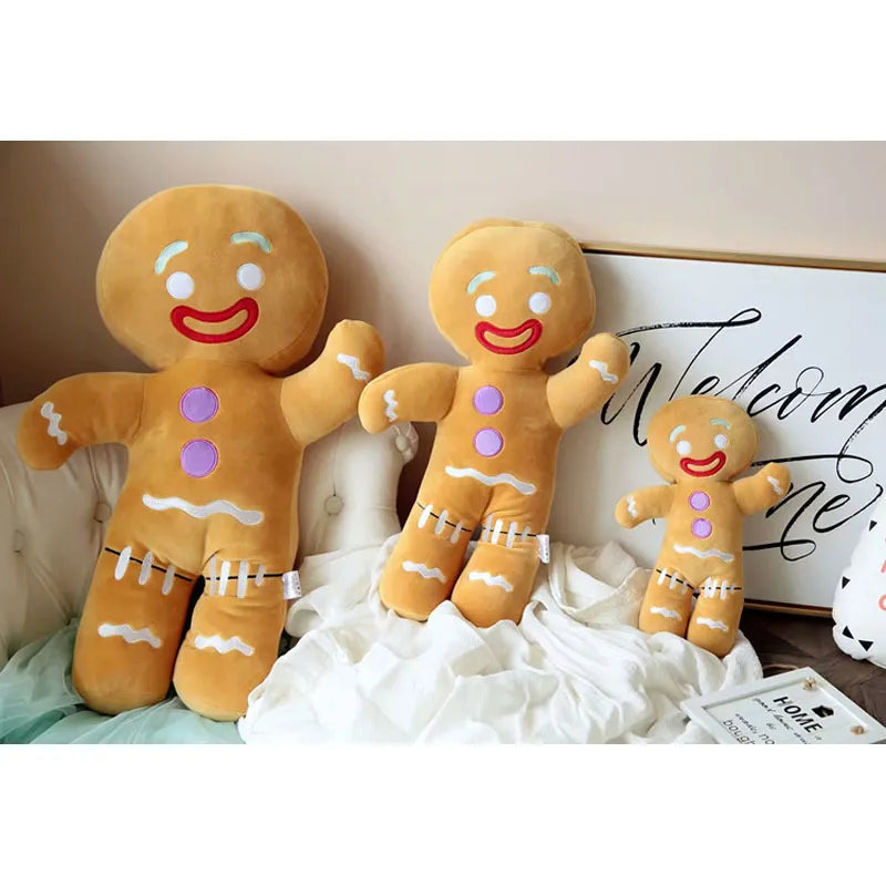 Shrek Plush Toys Gingerbread Man Plush Funny Stuffed Animal Legs Stitches Soft Doll Plushies Home Decor Shrek is Love Children Kids Birthday Christmas Gift