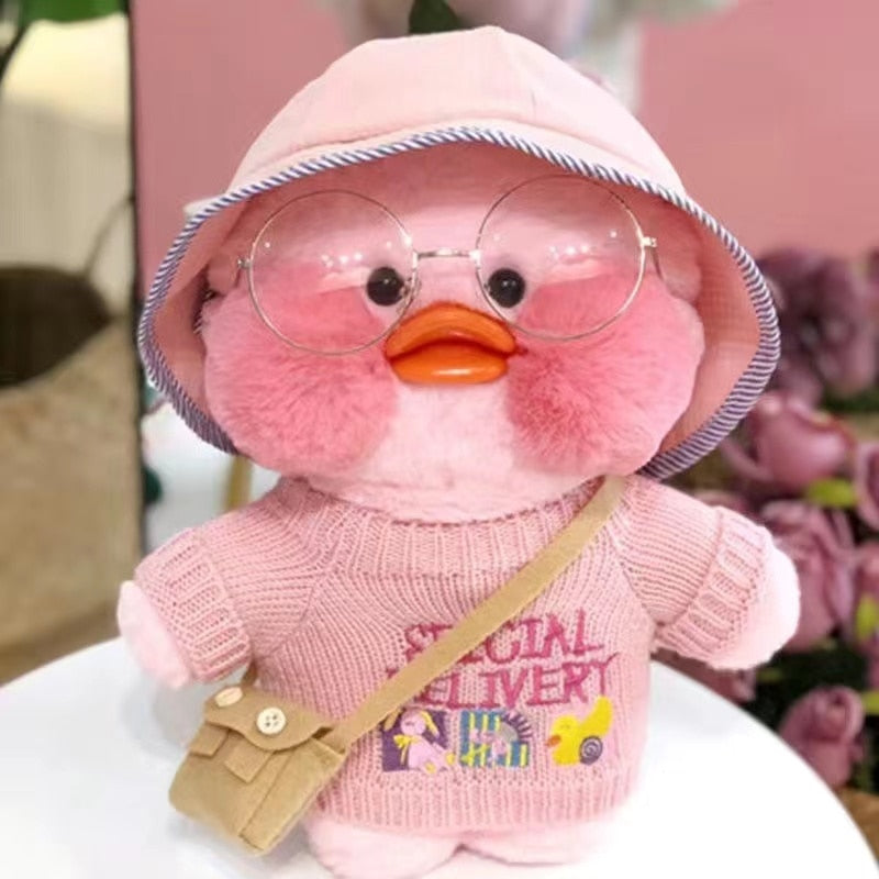 30CM Pink LaLafanfan Kawaii Cafe Mimi Yellow Duck Plush Toy Cute Stuffed Doll Soft Animal Dolls Kids Toys Birthday Gift for girl