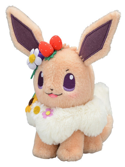 Pokémon Flower Crown Pikachu and Eevee Event Plushie: Video Game Stuffed Animal Toy Stuffie