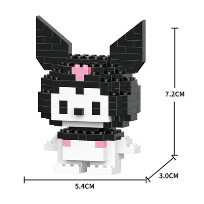 Hello Kitty Building Block Assembled Toys Decorative Ornament Sanrio Anime Figure Kuromi Model My Melody Children's Puzzle Gift