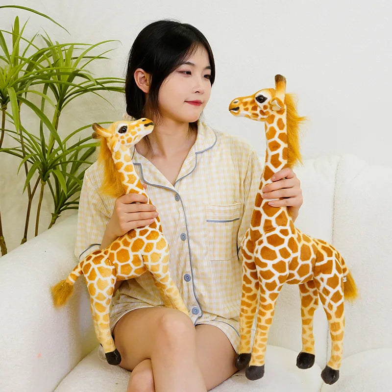 50-120cm Giant Real Life Giraffe Plush Toys High Quality Stuffed Animals Dolls Soft Kids Children Baby Birthday Gift Room Decor
