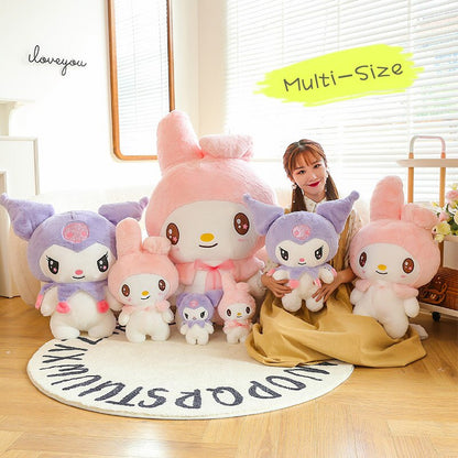 GIANT Kuromi Plush Toy Big Kawaii Sanrio Plushies Stuffed Animal Room Decor Hello Kitty Accessories My Melody Cute Japanese Soft Toys for Girls