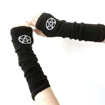 Anime Gloves Cosplay Darkly Ninja Mitten Oversleeve Man Women Fashion Sun Block Keep Warm Cuff Lolita Fingerless Arm Warmers