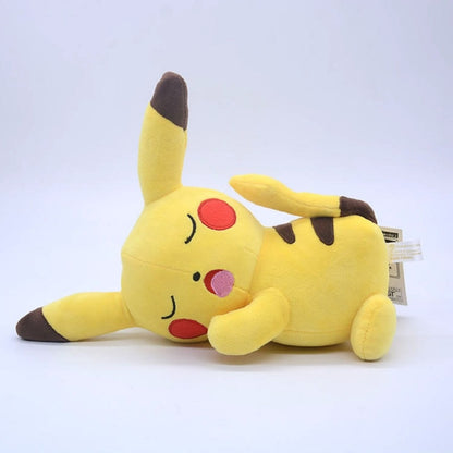 New Pokemon 20-25cm Anime Figure Pikachu Sleeping Cute Scream Plush Dolls Pet Stuffed Model Pendant Toy Children Christmas Gifts