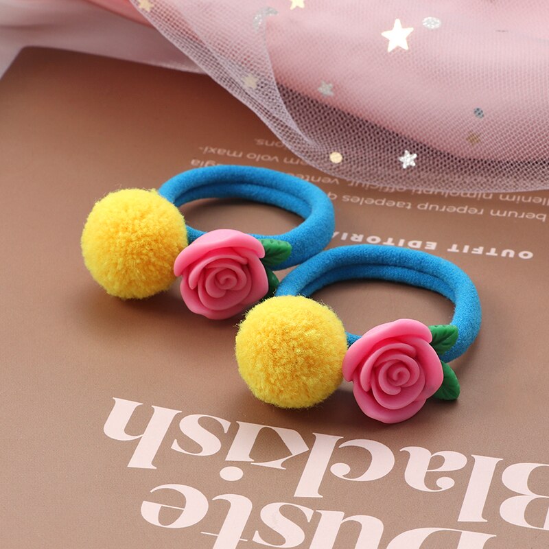 2Pcs New Cartoon Animals Hair bands Girls Nylon Elastic Rubber Band Hair Ring Headbands Cute Kids Headwear Hair accessories Gift