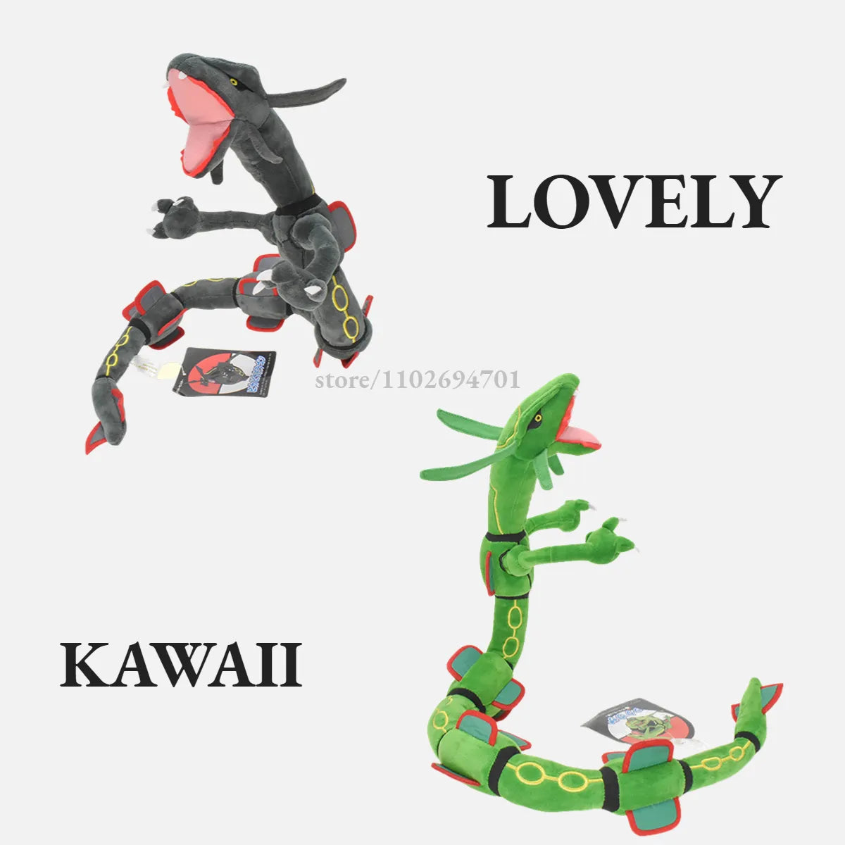 Pokemon Go Plush Dolls Pocket Monsters Dragon Rayquaza 75cm Plushies Collection Soft Stuffed Animals Kid Toy for Boy Girl