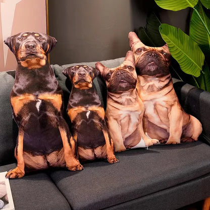 3D Simulation Dog Shiba Inu Bulldog Labrador Corgi Cute Pillow Sofa Bed Car Pillow Cushion Home Decoration Dog Lover Gift