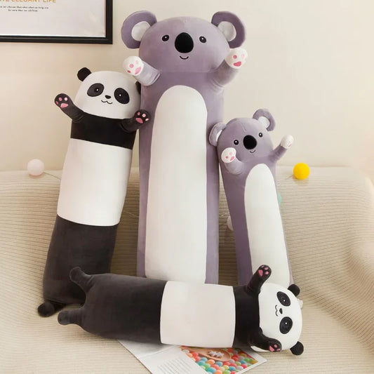 Christmas Children's Throw Pillow Long Panda Plush Toy Panda National Treasure Panda Koala Throw Pillow Down Cotton Doll Xmas