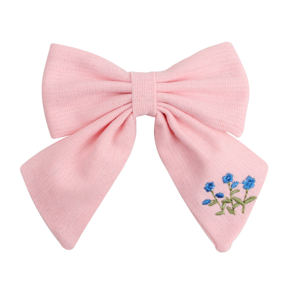 Fashion Embroidery Bows Hair Clips Solid Hairpins For Girls Handmade Ribbon Barrettes Kids Butterfly Hair Pin Korean Headwear