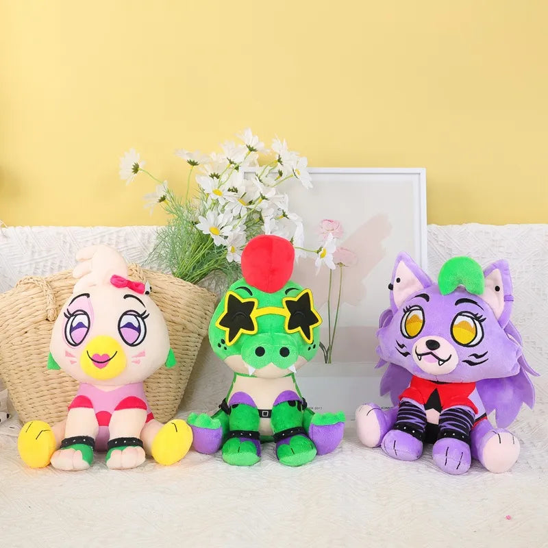 25cm FNAF Plush Toys Cute Soft Stuffed Anime Game Crocodile Wolf Chicken Home Decor Dolls For Kid Birthday Christmas Gift