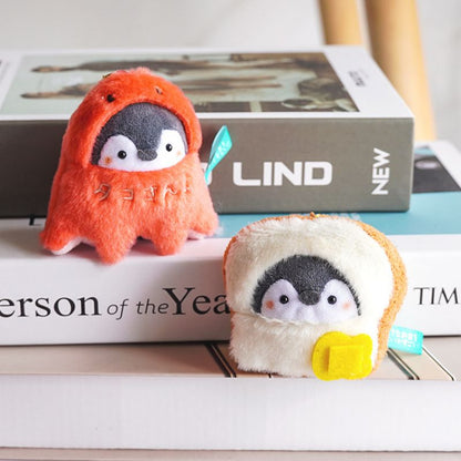 Kawaii Plush Keychain Bag Charm Cartoon Cute Mini Penguin Stuffed Animal Plushies Soft Doll Car Trinket Key Chain Women Girls Keyring Kids Birthday Gifts