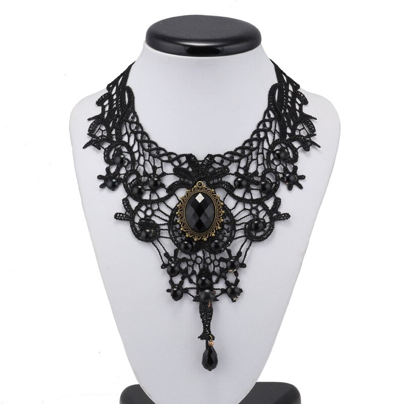 Fashion Black Velvet Chokers Necklaces Punk Style Statement Crystal Love Hearts Necklace For Women Party Jewelry