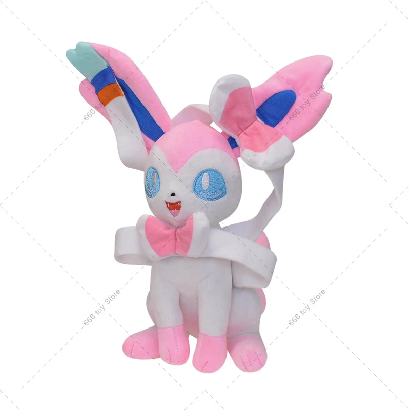 New TAKARA TOMY Pokemon Squat Shiny Umbreon Vaporeon Espeon Sylveon Animal Stuffed Plush Quality Cartoon Toy 23-30cm