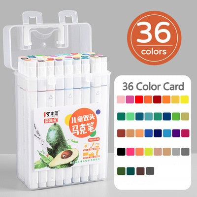 Vibrant Colors 168pcs Marker Set Double Ended Pens for Artists - Manga Drawing School Art Supplies