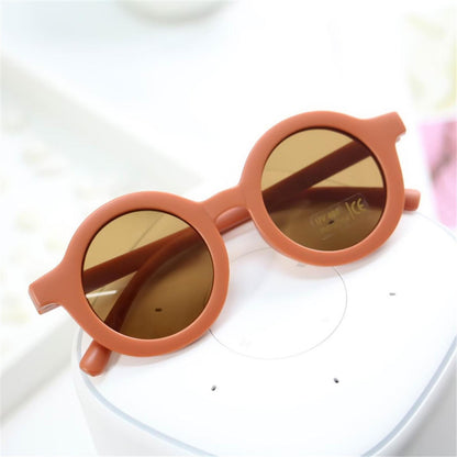 New Fashion Children's Sunglasses Infant's Retro Solid Color Ultraviolet-proof Round Convenience Glasses Eyeglass For Kids