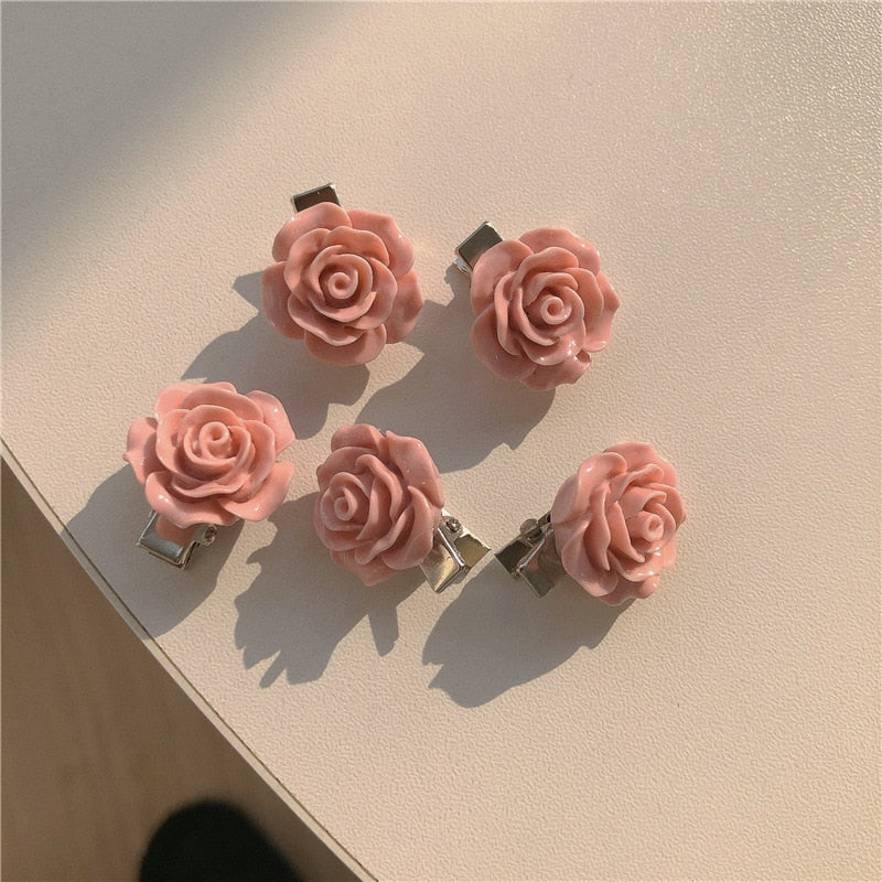 10PCS/Set Hair Clip Braided Hair Small Flower Hair Buttons Hairpin Girl Cute Headdress Girl Mini Hair Claw Hair Accessories