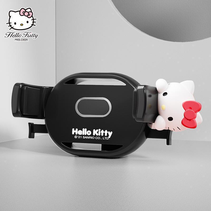 Kawaii Hello Kitty Y2K Sanrio Car Mobile Phone Bracket Cute Creative Cars Navigationgravity Holder Decoration Accessories Gifts